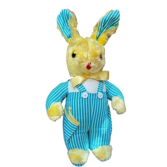 GUND CREATIONS J.SWEDLIN INC VINTAGE VERY RARE EASTER BUNNY STRAW STUFFED EXCELL